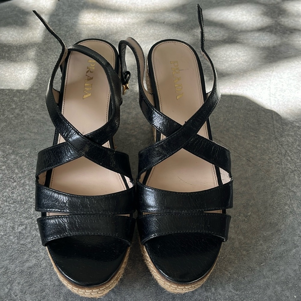 Black Prada Espadrilles size 38/8